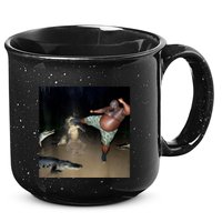 Man Kicking Alligator In Swamp Funny Oddly Specific Meme 15oz Campfire Ceramic Mug