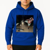 Man Kicking Alligator In Swamp Funny Oddly Specific Meme Hoodie
