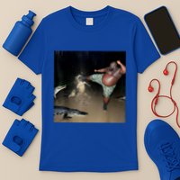 Man Kicking Alligator In Swamp Funny Oddly Specific Meme T-Shirt
