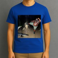 Man Kicking Alligator In Swamp Funny Oddly Specific Meme T-Shirt