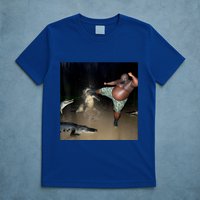 Man Kicking Alligator In Swamp Funny Oddly Specific Meme T-Shirt