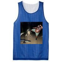 Man Kicking Alligator In Swamp Funny Oddly Specific Meme Mesh Reversible Basketball Jersey Tank