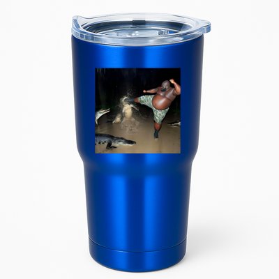 Man Kicking Alligator In Swamp Funny Oddly Specific Meme Tumbler