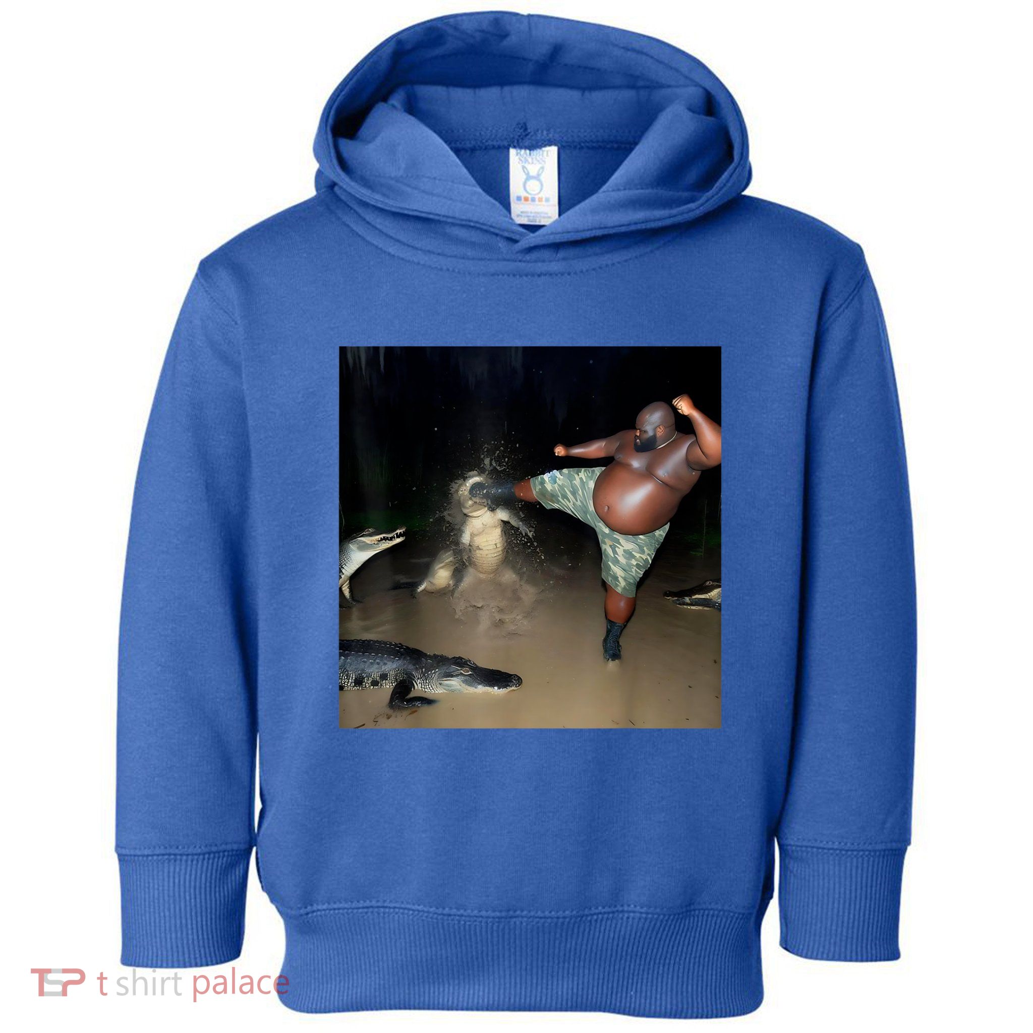 Man Kicking Alligator In Swamp Funny Oddly Specific Meme Toddler Hoodie