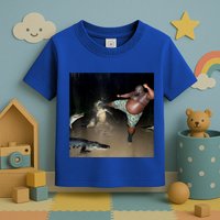 Man Kicking Alligator In Swamp Funny Oddly Specific Meme Toddler T-Shirt