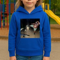 Man Kicking Alligator In Swamp Funny Oddly Specific Meme Kids Hoodie