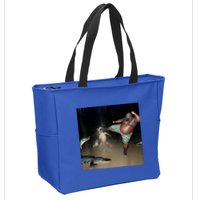 Man Kicking Alligator In Swamp Funny Oddly Specific Meme Zip Tote Bag