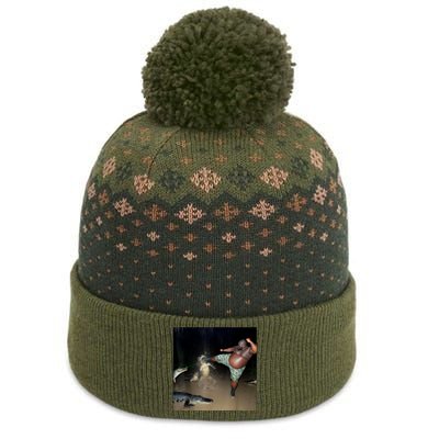 Man Kicking Alligator In Swamp Funny Oddly Specific Meme The Baniff Cuffed Pom Beanie