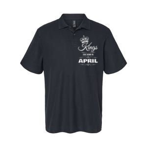 MEN'S KINGS ARE BORN IN APRIL BIRTHDAY NOVELTY Softstyle Adult Sport Polo