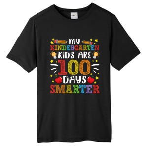 My Kindergarten Are 100 Days Smarter 100th Day Teachers Gift Tall Fusion ChromaSoft Performance T-Shirt