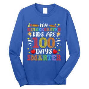 My Kindergarten Are 100 Days Smarter 100th Day Teachers Gift Long Sleeve Shirt