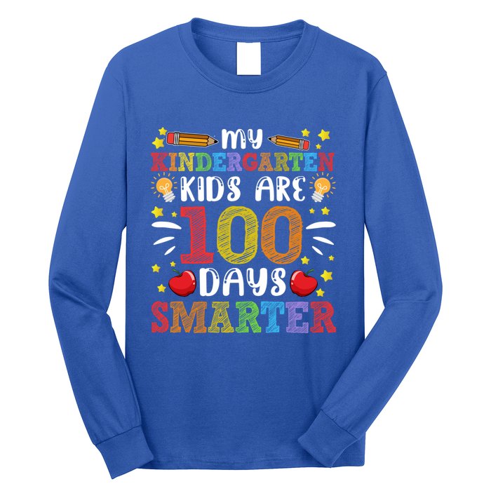 My Kindergarten Are 100 Days Smarter 100th Day Teachers Gift Long Sleeve Shirt