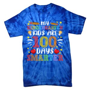 My Kindergarten Are 100 Days Smarter 100th Day Teachers Gift Tie-Dye T-Shirt