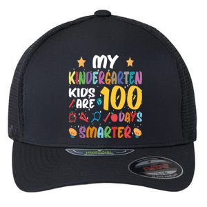 My Kindergarten Are 100 Days Smarter Kinder Teacher Meaningful Gift Flexfit Unipanel Trucker Cap