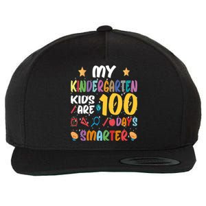 My Kindergarten Are 100 Days Smarter Kinder Teacher Meaningful Gift Wool Snapback Cap