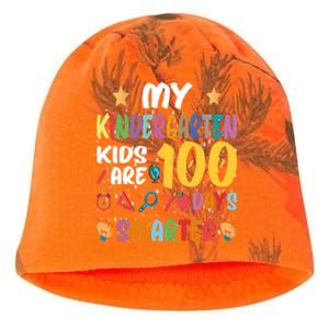 My Kindergarten Are 100 Days Smarter Kinder Teacher Meaningful Gift Kati - Camo Knit Beanie