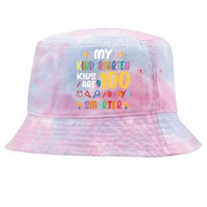 My Kindergarten Are 100 Days Smarter Kinder Teacher Meaningful Gift Tie-Dyed Bucket Hat