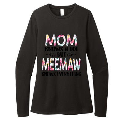 Mom Knows A Lot But Meemaw Knows Everything Mothers Day Cool Gift Womens CVC Long Sleeve Shirt