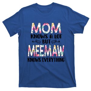 Mom Knows A Lot But Meemaw Knows Everything Mothers Day Cool Gift T-Shirt