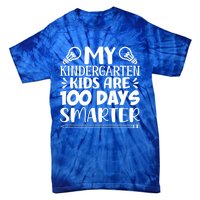 My Kindergarten Are 100 Days Smarter Teacher 100th Day Gift Tie-Dye T-Shirt