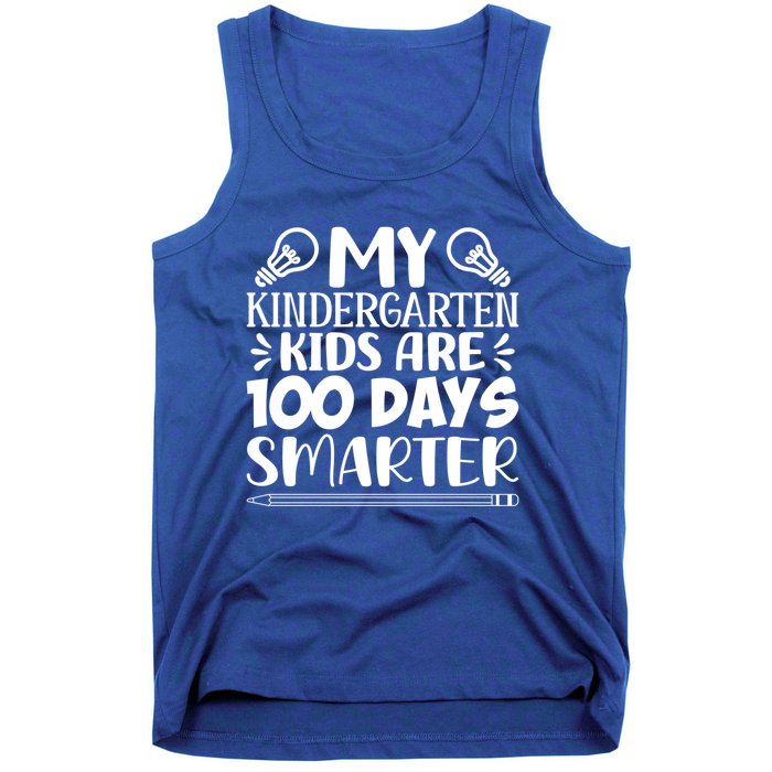 My Kindergarten Are 100 Days Smarter Teacher 100th Day Gift Tank Top