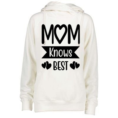 Mom Knows Best Mother Family Mom Gift Womens Funnel Neck Pullover Hood