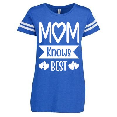 Mom Knows Best Mother Family Mom Gift Enza Ladies Jersey Football T-Shirt