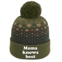 Mama Knows Best ,Mom Life Tough As A Mother Badass Mama The Baniff Cuffed Pom Beanie