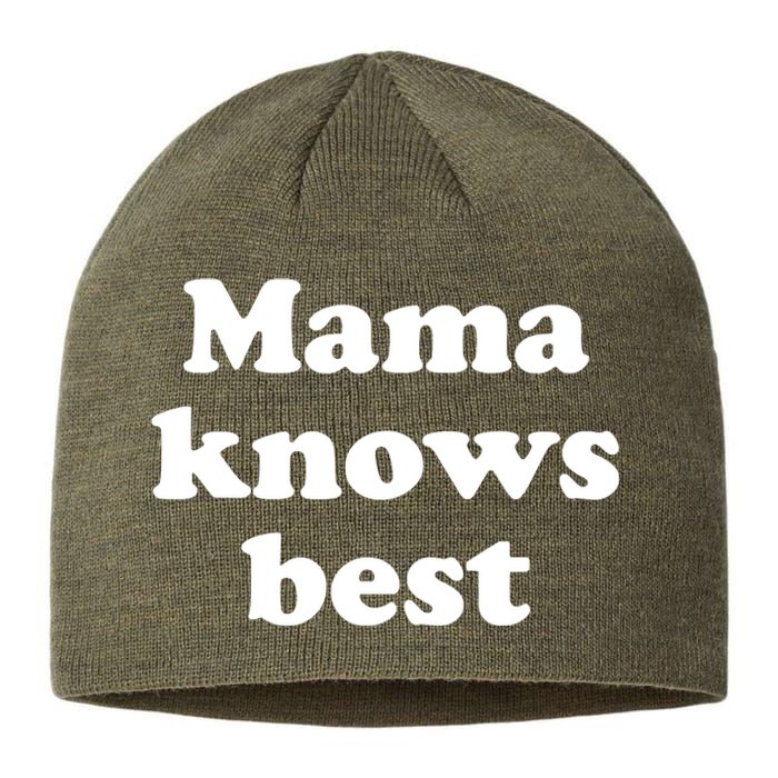 Mama Knows Best ,Mom Life Tough As A Mother Badass Mama Sustainable Beanie