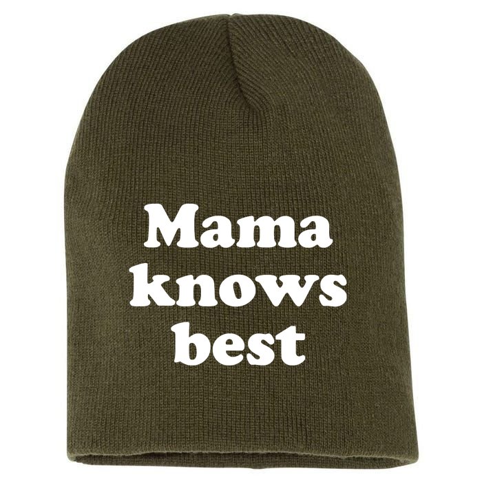 Mama Knows Best ,Mom Life Tough As A Mother Badass Mama Short Acrylic Beanie