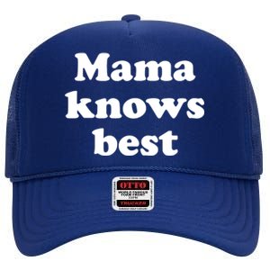 Mama Knows Best ,Mom Life Tough As A Mother Badass Mama High Crown Mesh Back Trucker Hat