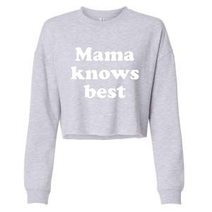 Mama Knows Best ,Mom Life Tough As A Mother Badass Mama Cropped Pullover Crew