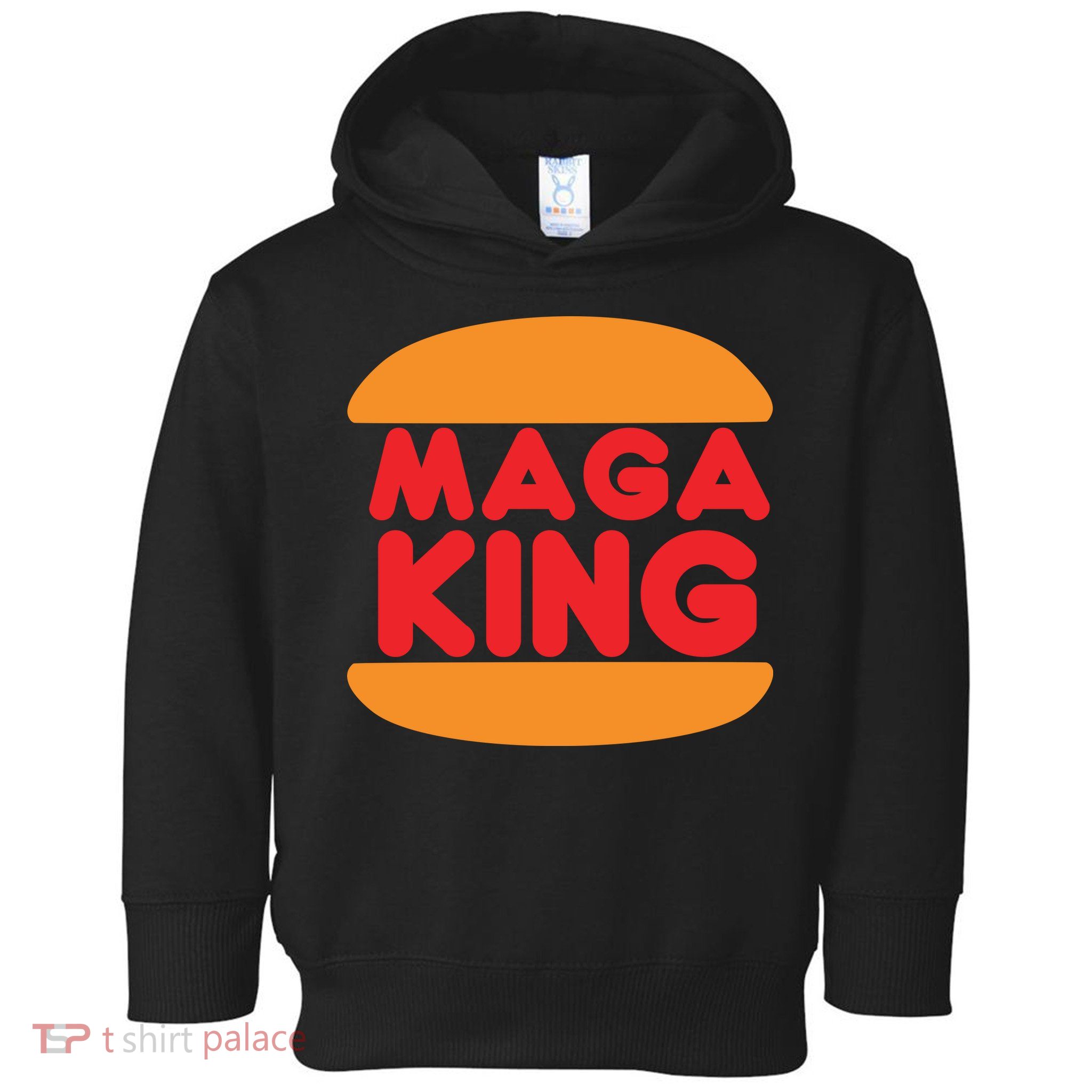 Maga King Burger Spoof Logo Toddler Hoodie