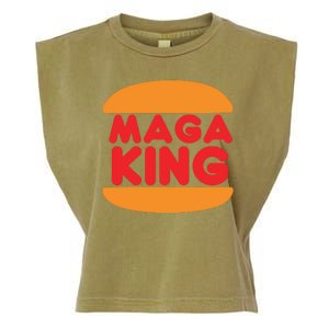 Maga King Burger Spoof Logo Garment-Dyed Women's Muscle Tee