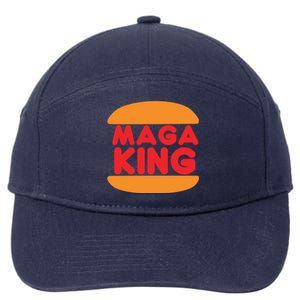 Maga King Burger Spoof Logo 7-Panel Snapback Hat