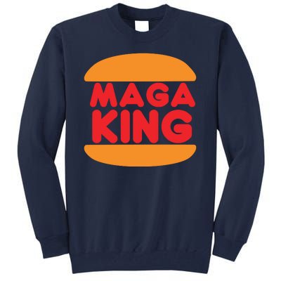 Maga King Burger Spoof Logo Tall Sweatshirt