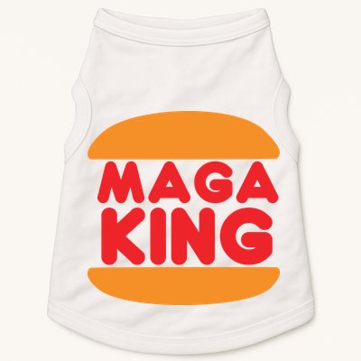Maga King Burger Spoof Logo Doggie Tank