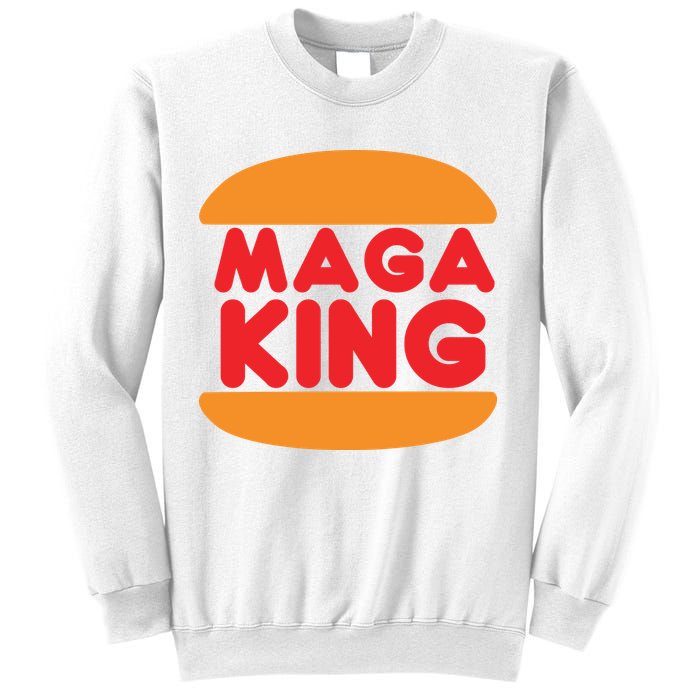Maga King Burger Spoof Logo Sweatshirt