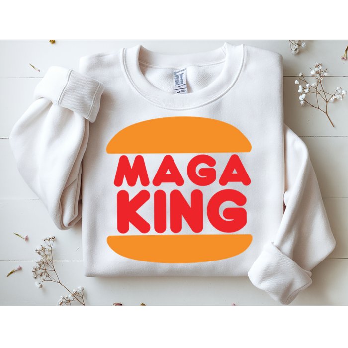 Maga King Burger Spoof Logo Sweatshirt