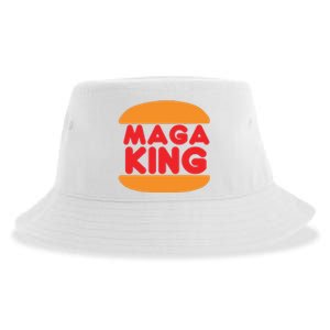 Maga King Burger Spoof Logo Sustainable Bucket Hat