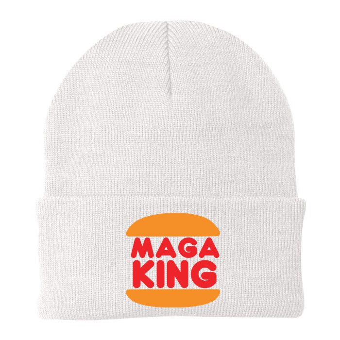 Maga King Burger Spoof Logo Knit Cap Winter Beanie