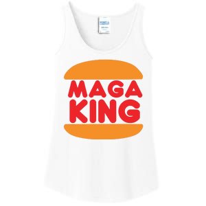 Maga King Burger Spoof Logo Ladies Essential Tank