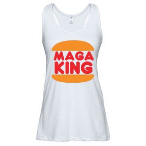 Maga King Burger Spoof Logo Ladies Essential Flowy Tank