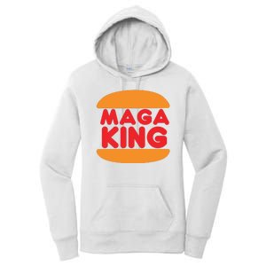 Maga King Burger Spoof Logo Women's Pullover Hoodie