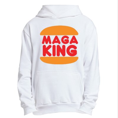 Maga King Burger Spoof Logo Urban Pullover Hoodie