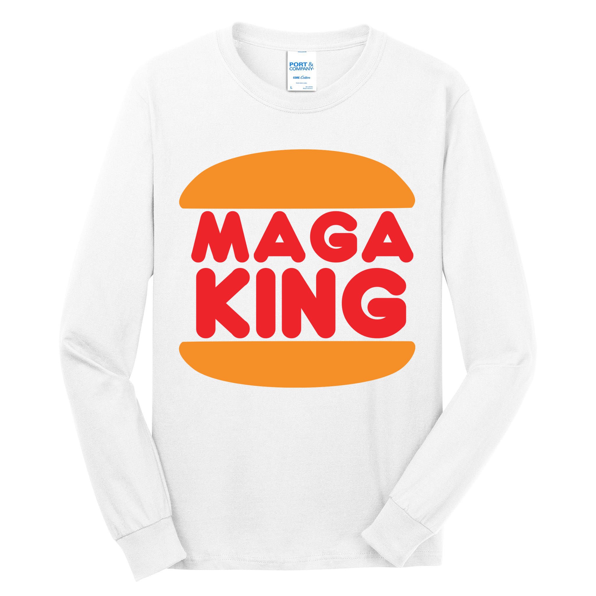 Maga King Burger Spoof Logo Tall Long Sleeve T-Shirt