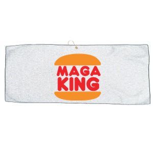 Maga King Burger Spoof Logo Large Microfiber Waffle Golf Towel