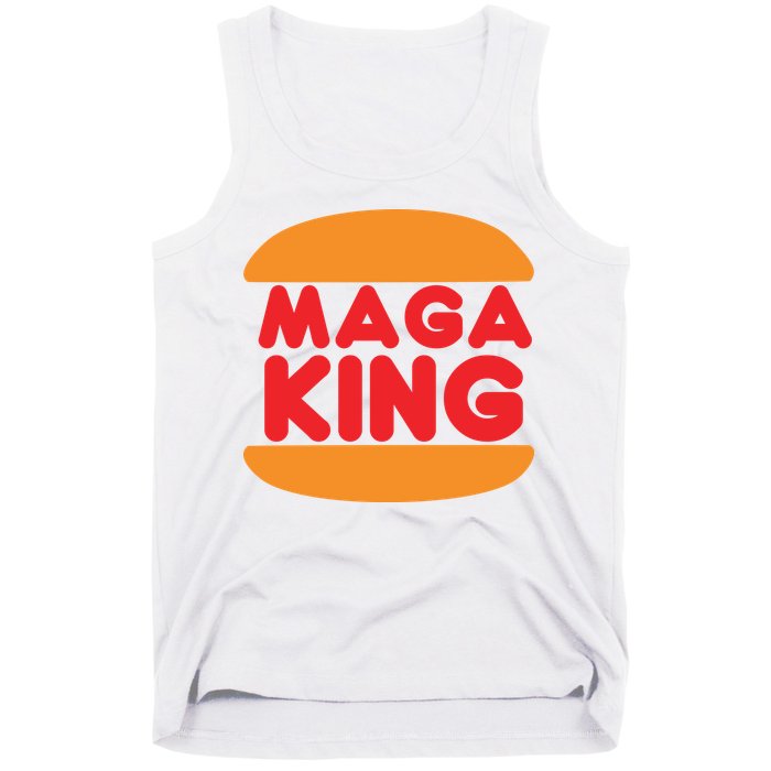 Maga King Burger Spoof Logo Tank Top