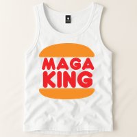 Maga King Burger Spoof Logo Tank Top