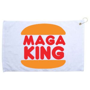 Maga King Burger Spoof Logo Grommeted Golf Towel